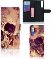 Wallet Book Case Sony Xperia 1 II Smartphone Hoesje Skullhead
