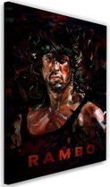 Schilderij , Rambo , 2 maten , Film personage , Bruin zwart , Premium Print