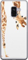 Samsung Galaxy A8 2018 hoesje siliconen - Giraffe - Soft Case Telefoonhoesje - Giraffe - Bruin