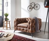 Lounge-stoel Corleone bruin vintage Clubzetel