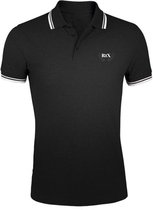 RiX Heren Polo Parker Black-White - M