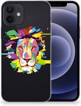 Telefoonhoesje iPhone 12 | 12 Pro (6.1") Back Cover Siliconen Hoesje Super als Cadeautjes voor Jongens Lion Color