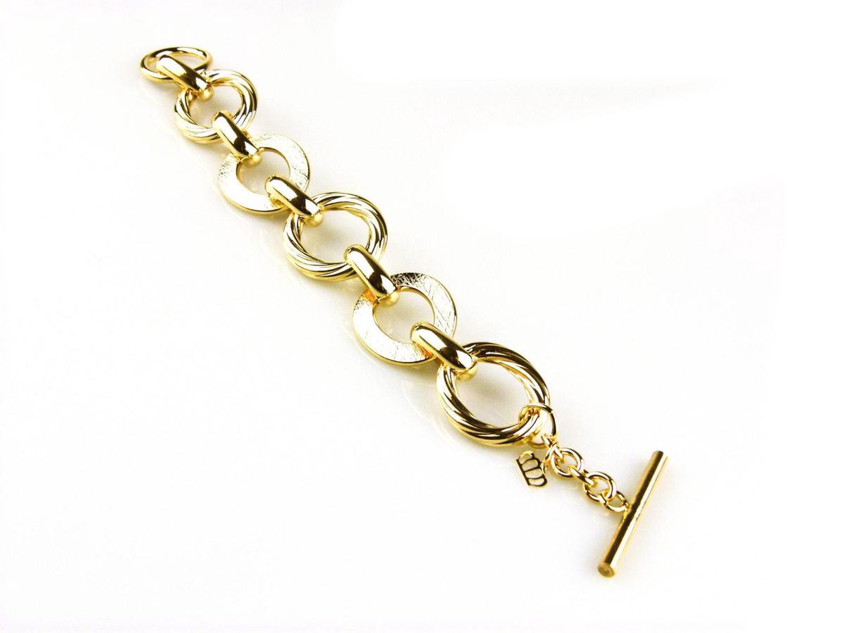model Lollobrigida armband in brons goudkleurige schakels