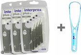 Interprox Plus X-Maxi- 45 - 9 mm - Grijs 3 x 4 stuks + GRATIS Halita Tongreiniger ‚Äì Voordeelpakket