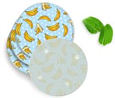 4 Luxe Glazen Onderzetters - Design Banana - Rond