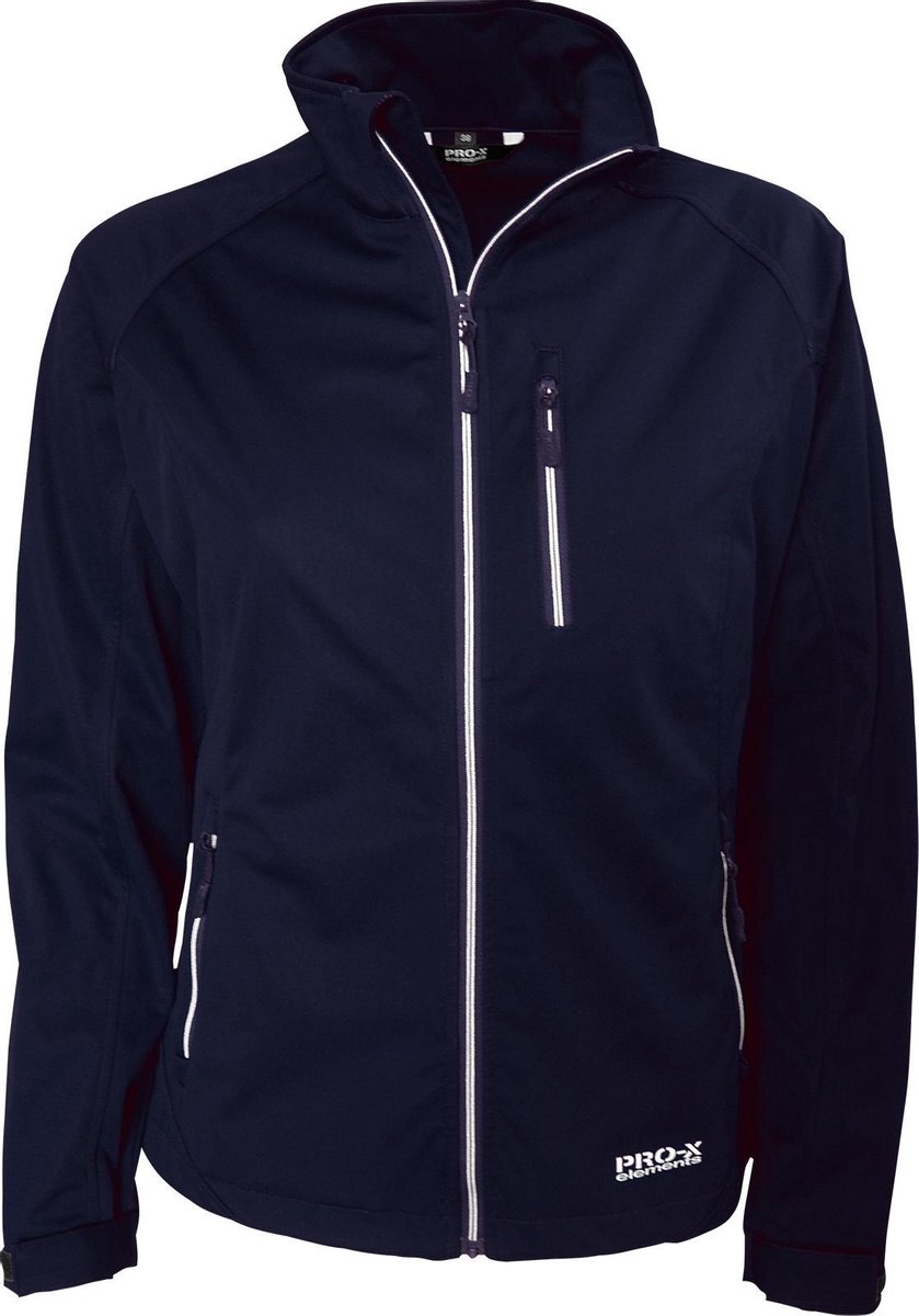 Pro-x Elements Softshelljack Maike Dames Polyester Marine Blauw
