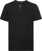 Russell Heren Henley HD T-Shirt (Zwart)