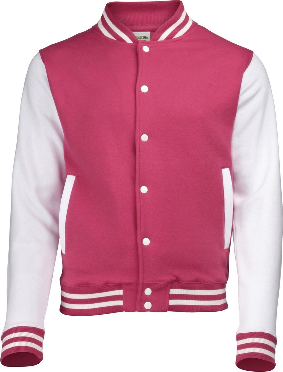 Awdis Unisex Varsity Jacket Roze