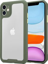 geschikt voor Apple iPhone 12 / 12 Pro - 6.1 inch full protection case - groen