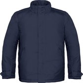B&C Mens Real+ Premium Windproof Thermo-Isolated Jacket (Waterdichte PU Coating) (Marineblauw)