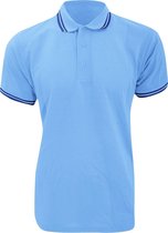 Kustom Kit Heren getipt Piqué Poloshirt met korte mouwen (Lichtblauw/Zwaar)