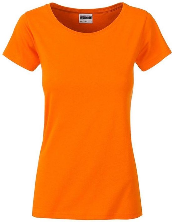 James and Nicholson T-shirt Basic en coton bio pour femmes / femmes (Oranje)