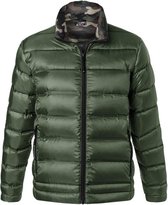 James and Nicholson Heren Quilted Down Jacket (Olijfgroene/Groene Camouflage)