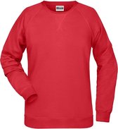 James and Nicholson Dames/dames Raglan Sweatshirt met lange mouwen (Rood)