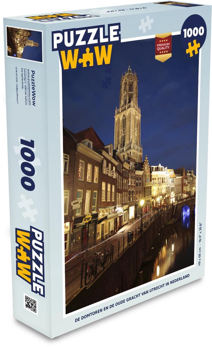 Puzzel 1000 stukjes volwassenen Utrecht 1000 stukjes - De Domtoren en de  oude gracht... | bol.com