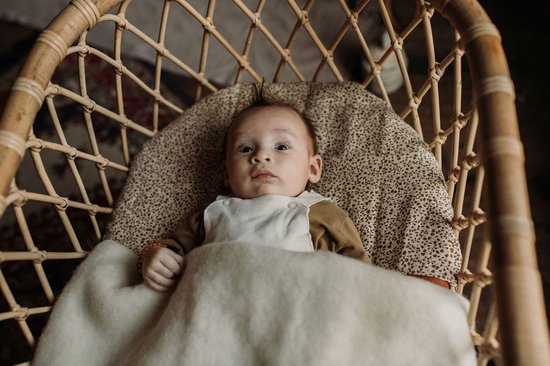 Alwero 3403 "Couverture Thumbled 100% laine" Naturel -