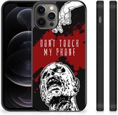 Back Case TPU Siliconen Hoesje Geschikt voor iPhone 12 Pro Max GSM Hoesje met Zwarte rand Zombie Blood