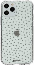 Casetastic Apple iPhone 12 / iPhone 12 Pro Hoesje - Softcover Hoesje met Design - Green Hearts Transparant Print