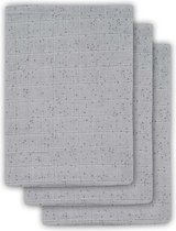Jollein Washandjes Hydrofiel Mini Dots - Mist Grey - 3 Stuks