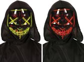 Fiestas Guirca - Zwart Masker met verlichting
