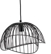 Chique hanglamp zwart metaal - black - Kolony - 37x33,5x21cm