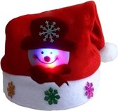 Kerstmuts Met Lichtjes - Sneeuwpop - LED - Volwassenen