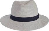 Chapeau de protection UV UPF50 + Panama Fedora - Chapeau de soleil Pana-Mate pour femmes et hommes - Taille: 61cm - Couleur: Grijs clair
