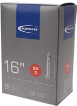 Schwalbe Binnenband SV3 - 16 inch - 47/62-3053 - 40 mm - Frans / Presta / Sclaverand - Butyl rubber - Zwart