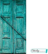 Sticky Decoration - Luxe Deursticker Vergrendelde houten deur - op maat voor jouw deur