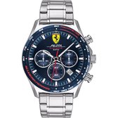 Ferrari - 0830749 - Horloge - Mannen - Zilverkleurig- RVS - Ø 45 mm