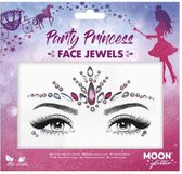 Moon Creations - Moon Glitter - Party Princess Gezicht Diamanten Sticker - Roze/Wit