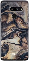 LG G8 ThinQ Hoesje Transparant TPU Case - Wood Marble #ffffff