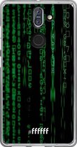 Nokia 8 Sirocco Hoesje Transparant TPU Case - Hacking The Matrix #ffffff