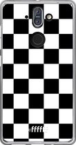 Nokia 8 Sirocco Hoesje Transparant TPU Case - Checkered Chique #ffffff