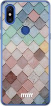 Xiaomi Mi Mix 3 Hoesje Transparant TPU Case - Color Tiles #ffffff