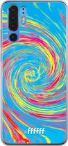 Huawei P30 Pro Hoesje Transparant TPU Case - Swirl Tie Dye #ffffff