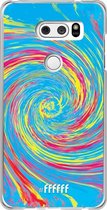 LG V30 (2017) Hoesje Transparant TPU Case - Swirl Tie Dye #ffffff