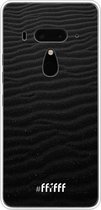 HTC U12+ Hoesje Transparant TPU Case - Black Beach #ffffff