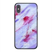 iPhone X Hoesje TPU Case - Abstract Pinks #ffffff