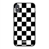 iPhone X Hoesje TPU Case - Checkered Chique #ffffff