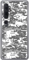 Xiaomi Mi Note 10 Hoesje Transparant TPU Case - Snow Camouflage #ffffff