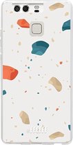 Huawei P9 Hoesje Transparant TPU Case - Terrazzo N°3 #ffffff