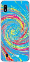 Samsung Galaxy A10 Hoesje Transparant TPU Case - Swirl Tie Dye #ffffff