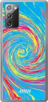 Samsung Galaxy Note 20 Hoesje Transparant TPU Case - Swirl Tie Dye #ffffff