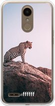 LG K10 (2018) Hoesje Transparant TPU Case - Leopard #ffffff