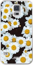 Samsung Galaxy S5 Hoesje Transparant TPU Case - Daisies #ffffff