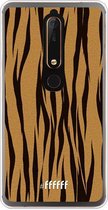 Nokia 6 (2018) Hoesje Transparant TPU Case - Tiger Print #ffffff