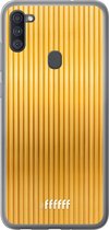 Samsung Galaxy A11 Hoesje Transparant TPU Case - Bold Gold #ffffff