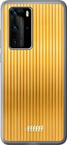 Huawei P40 Pro Hoesje Transparant TPU Case - Bold Gold #ffffff