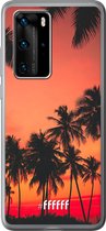 Huawei P40 Pro Hoesje Transparant TPU Case - Coconut Nightfall #ffffff